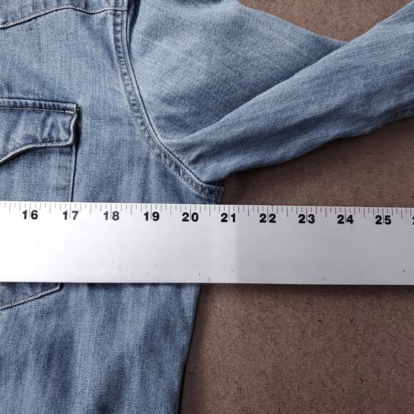 Levi's Classic Standard Fit Western Shirt Mens M Pearl Buttons Cowboy Western - Picture 5 of 13